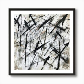 Abstract Design Featuring Hand Drawn Arrows And Markings Chaotic Arrangement Emphasis On Direction (6) Art Print