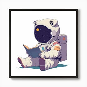 Astronaut Reading A Book 3 Art Print