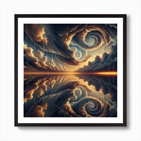 Spiral Clouds Art Print