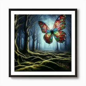 Butterfly In The Forest 29 Art Print