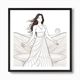 Woman In A Dress 10 Art Print
