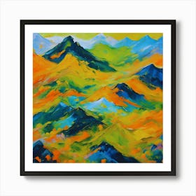 Citrus Mountains In The Sky Art Print