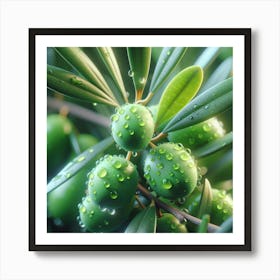 Olives On A Branch Art Print