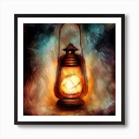 Halloween Lantern Art Print