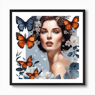 Butterfly Girl Art Print – Meenal Patel Studio
