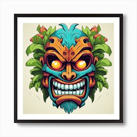 Tiki Mask Art Print