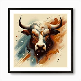 Bull Head Art Print