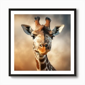 Giraffe Portrait Art Print