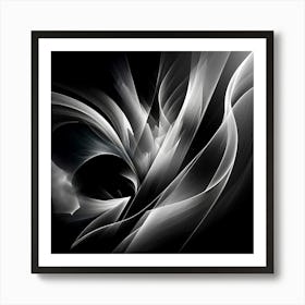 Abstract Black And White Painting Art Print