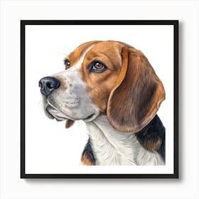 Beagle Dog Portrait Poster