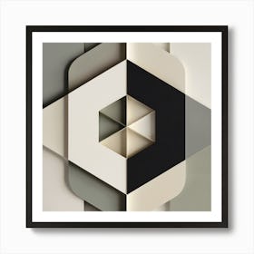 Interlocking Geometric Shapes Art Art Print