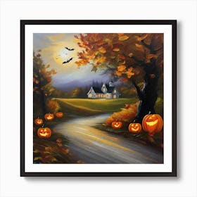 Halloween Pumpkins 9 Art Print