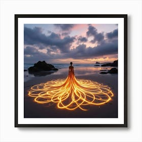 Light On The Beach Art Print