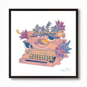 A Typewriter Square Art Print