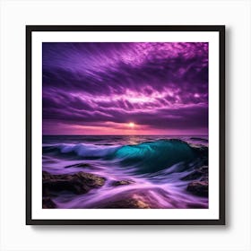 Sunset Over The Ocean 264 Art Print