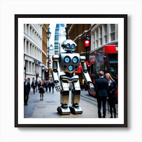 Robot In London 10 Art Print