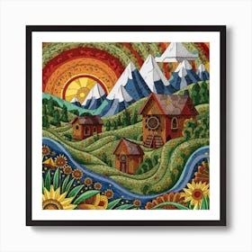 Small mountain village 31 Art Print