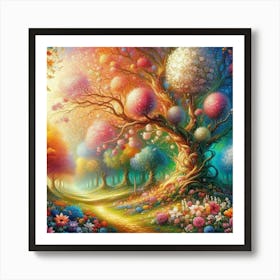 Fantasy trees 1 Art Print