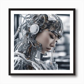 Futuristic Woman Art Print