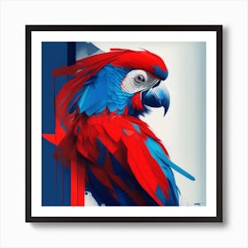 Abstract Parrot 1 Art Print