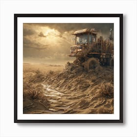 Truck In The Desert 3 Art Print