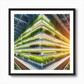 Futuristic Urban Farming In The City Art Print