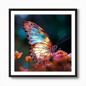 Butterfly With Bokeh Art Print