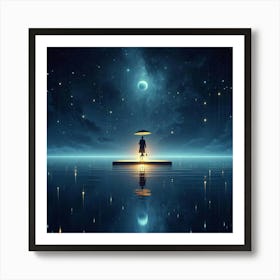 Person In The Water Art Print