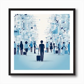 Business People In The City Art Print