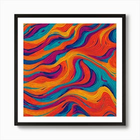 Abstract Wavy Pattern 2 Art Print