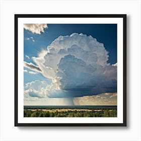 Cumulus Clouds Towering High Creating An Overcast Day In A Natural Outdoor Landscape Cumulus Clou (1) 1 Art Print