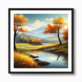 Autumn Landscape 18 Art Print