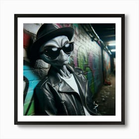 Gangster grey Art Print