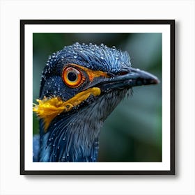 Blue-Winged Bird Art Print