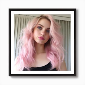 Pink Haired Girl 1 Art Print