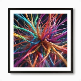 Colorful Wires 44 Art Print