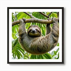 Hanging Sloth Art Print