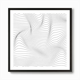 Abstract Wavy Lines Background Art Print