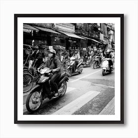 Hanoi In Motion Square Art Print