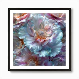 Abstract Flowers 3 Art Print