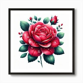 Red Rose 13 Art Print