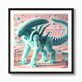 Alien In Ice Cream Parlor 3 Art Print