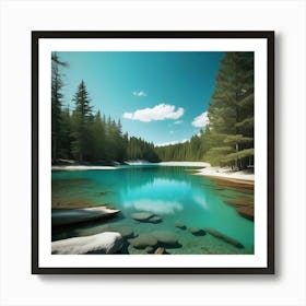 Lake - Lake Stock Videos & Royalty-Free Footage Art Print