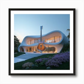 Guitar House Art Print