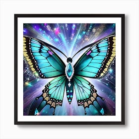 Blue Butterfly Art Print