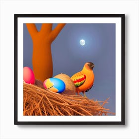 Easter In The Nest Art Print