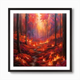 The Forest is burning 2 Art Print