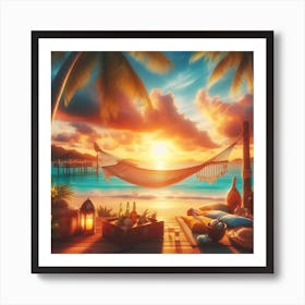 Sunset On The Beach 7 Art Print