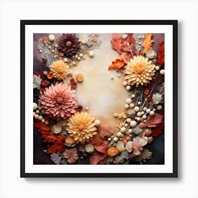 Autumn Flower Arrangement Art Print