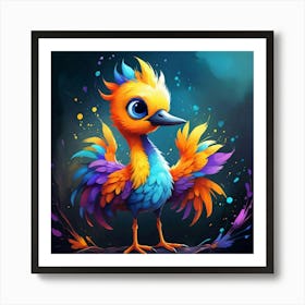 Fantasy Crane, Colorful Bird #5 Art Print